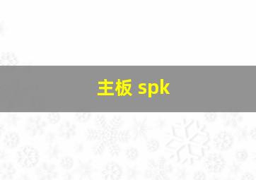 主板 spk